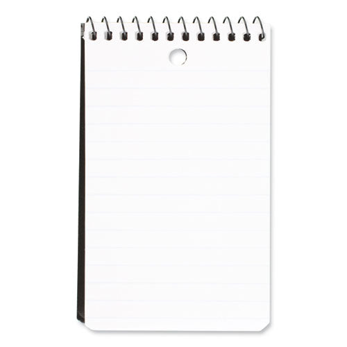 Wirebound Memo Pad With Wall-hanger Eyelet, Medium/college Rule, Randomly Assorted Cover Colors, 60 White 3 X 5 Sheets