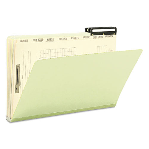 Pressboard Mortgage Folder Dividers, Pre-printed, 1 Fastener, Legal Size, Manila, 7 Dividers/set, 12 Sets