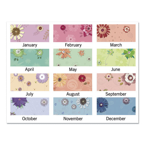 Paper Flowers Desk Pad, Floral Artwork, 22 X 17, Black Binding, Clear Corners, 12-month (jan To Dec): 2023