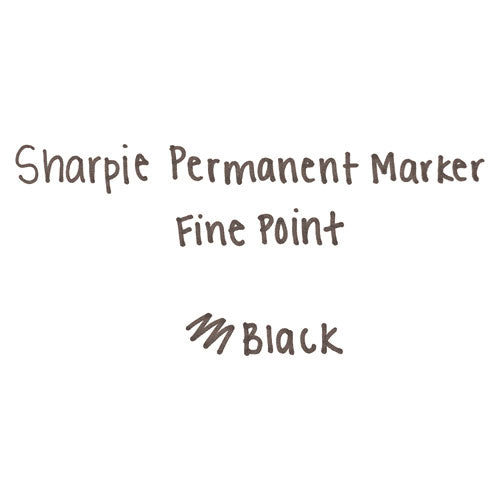 Fine Tip Permanent Marker, Fine Bullet Tip, Black, 5/pack