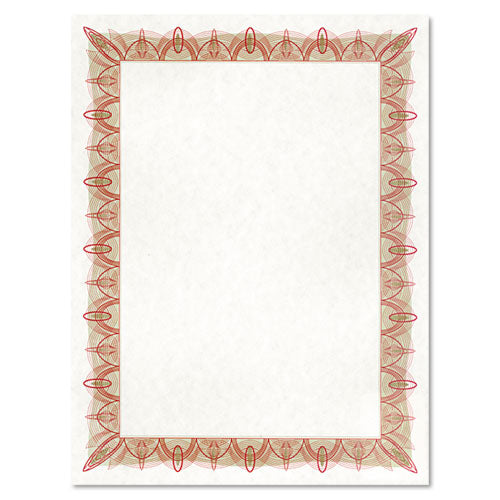 Foil Stamped Award Certificates, 8.5 X 11, Gold Serpentine With White Border, 12/pack