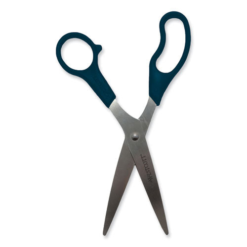 Value Line Stainless Steel Shears, 8" Long, 3.5" Cut Length, Black Straight Handle