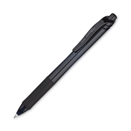 Energel-x Gel Pen, Retractable, Bold 1 Mm, Black Ink, Smoke Barrel, Dozen