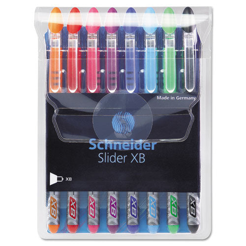 Slider Basic Ballpoint Pen, Stick, Extra-bold 1.4 Mm, Black Ink, Black Barrel, 10/box