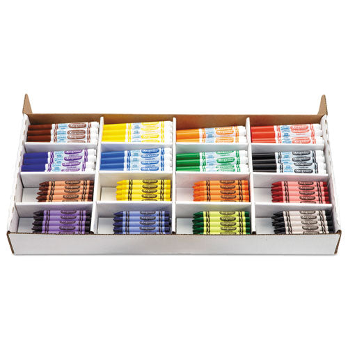 Crayon And Ultra-clean Washable Marker Classpack, 8 Colors, 128 Each Crayons/markers, 256/box