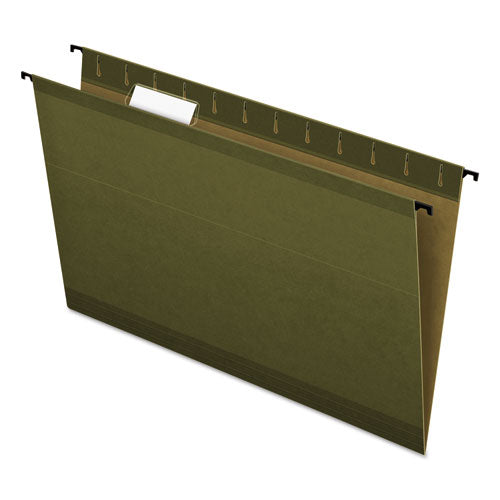 Extra-capacity Surehook Hanging Folders, 2" Capacity, Letter Size, 1/5-cut Tabs, Standard Green, 20/box