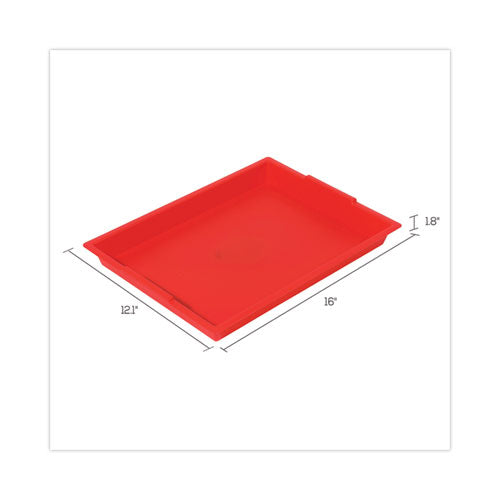 Little Artist Antimicrobial Finger Paint Tray, 16 X 1.8 X 12, Red