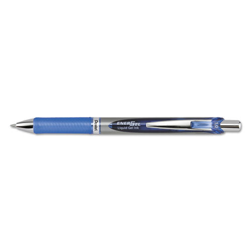 Energel Rtx Gel Pen, Retractable, Bold 1 Mm, Blue Ink, Blue/gray Barrel