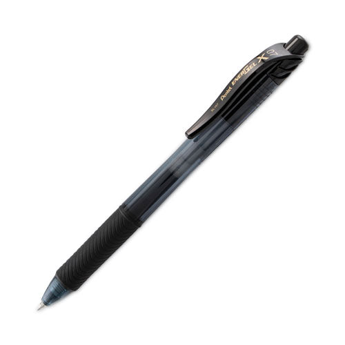 Energel-x Gel Pen, Retractable, Medium 0.7 Mm, Black Ink, Black Barrel, Dozen