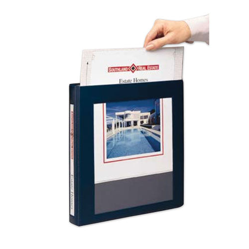 Framed View Heavy-duty Binders, 3 Rings, 1.5" Capacity, 11 X 8.5, Navy Blue