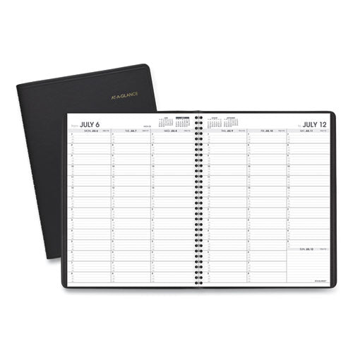 Weekly Appointment Book, 11 X 8.25, Black Cover, 14-month (july To Aug): 2023 To 2024