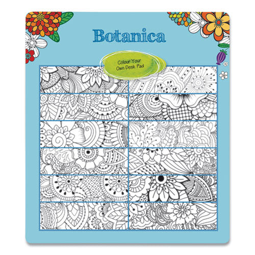 Monthly Desk Pad Calendar, Doodleplan Coloring Pages, 17.75 X 10.88, Black Binding, Clear Corners, 12-month (jan-dec): 2023