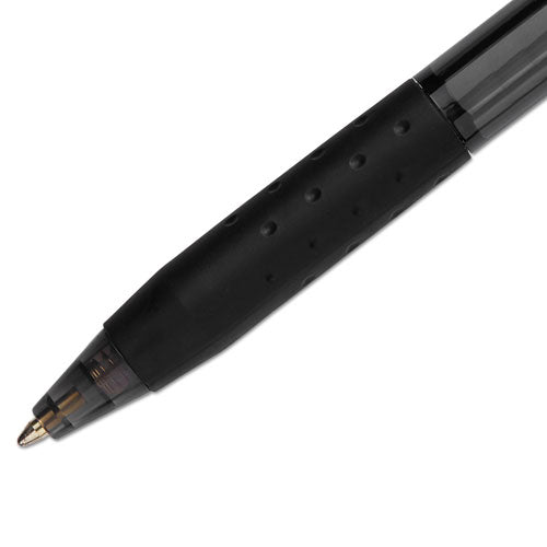 Inkjoy 300 Rt Ballpoint Pen, Refillable, Retractable, Medium 1 Mm, Black Ink, Black Barrel, 24/pack