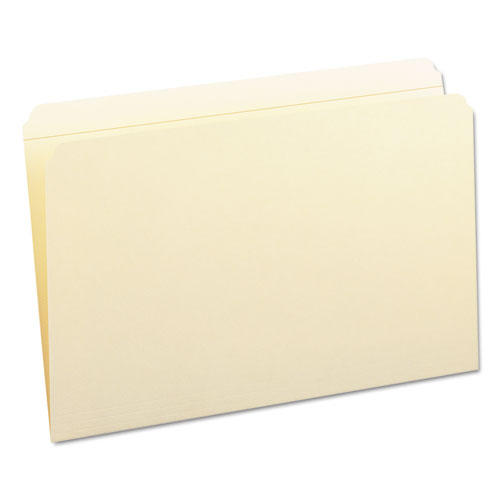 Reinforced Tab Manila File Folders, Straight Tabs, Legal Size, 0.75" Expansion, 11-pt Manila, 100/box