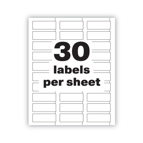 Permatrack Destructible Asset Tag Labels, Laser Printers, 0.75 X 2, White, 30/sheet, 8 Sheets/pack