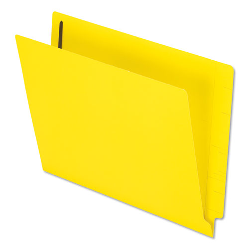 Colored Reinforced End Tab Fastener Folders, 0.75" Expansion, 2 Fasteners, Letter Size, Blue Exterior, 50/box