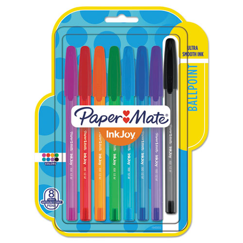 Paper Mate InkJoy Ballpoint Pens, Medium Point (1.0 mm), Assorted Ink Colors - 8 pens