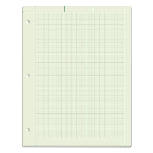 Engineering Computation Pads, Cross-section Quadrille Rule (5 Sq/in, 1 Sq/in), Green Cover, 200 Green-tint 8.5 X 11 Sheets