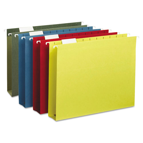 Box Bottom Hanging File Folders, 3" Capacity, Letter Size, Standard Green, 25/box