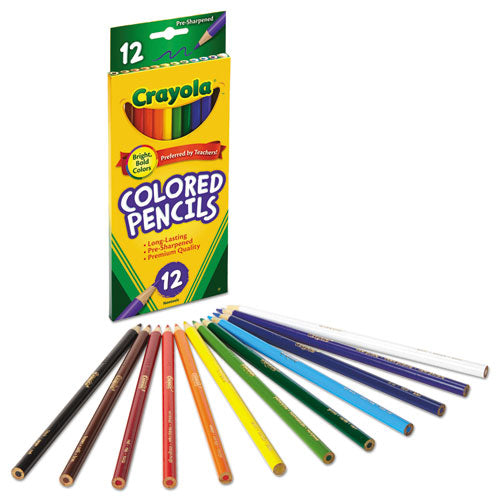 Long-length Colored Pencil Set, 3.3 Mm, 2b (#1), Assorted Lead/barrel Colors, 24/pack