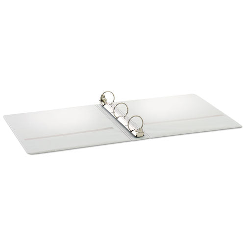 Treated Binder Clearvue Locking Round Ring Binder, 3 Rings, 1.5" Capacity, 11 X 8.5, White