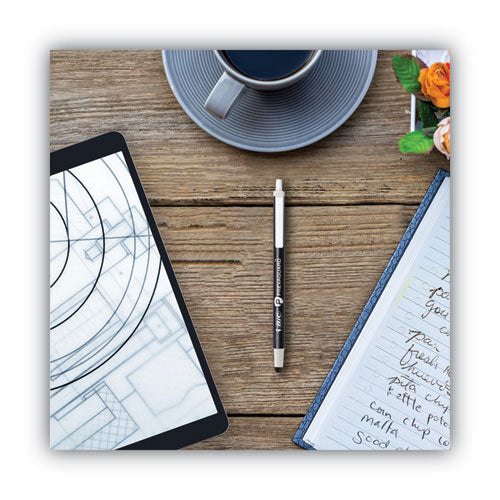 Prevaguard Ballpoint/stylus Pen, Retractable, Medium 1 Mm, Black Ink/black Barrel, Dozen