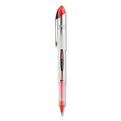 Vision Elite Roller Ball Pen, Stick, Bold 0.8 Mm, Red Ink, White/red Barrel