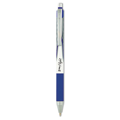 Z-grip Flight Ballpoint Pen, Retractable, Bold 1.2 Mm, Black Ink, Black Barrel