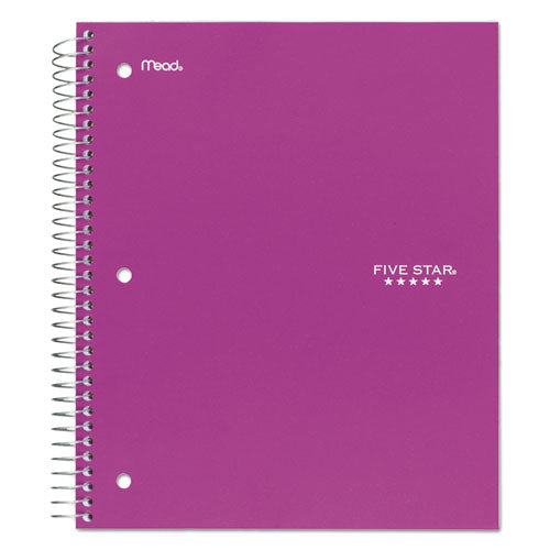 Wirebound Notebook With Eight Pockets, 5-subject, Medium/college Rule, Randomly Assorted Cover Color, (200) 11 X 8.5 Sheets