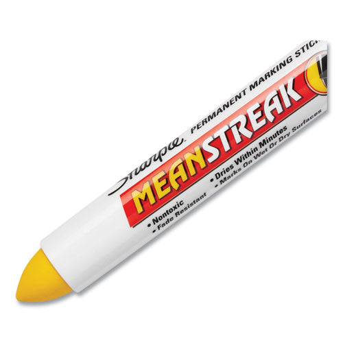 Mean Streak Marking Stick, Broad Bullet Tip, Yellow