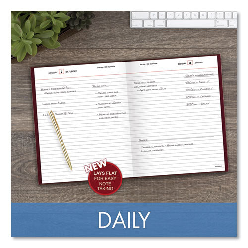 Standard Diary Daily Diary, 2023 Edition, Medium/college Rule, Red Cover, (200) 9.5 X 7.5 Sheets