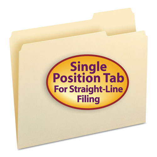 Manila File Folders, 1/3-cut Tabs: Right Position, Letter Size, 0.75" Expansion, Manila, 100/box