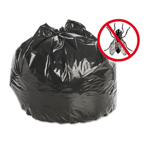 Insect-repellent Trash Bags, 55 Gal, 2 Mil, 37" X 52", Black, 65/box