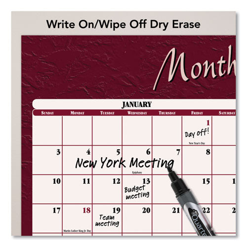 Reversible Horizontal Erasable Wall Planner, 48 X 32, Assorted Sheet Colors, 12-month (jan To Dec): 2023