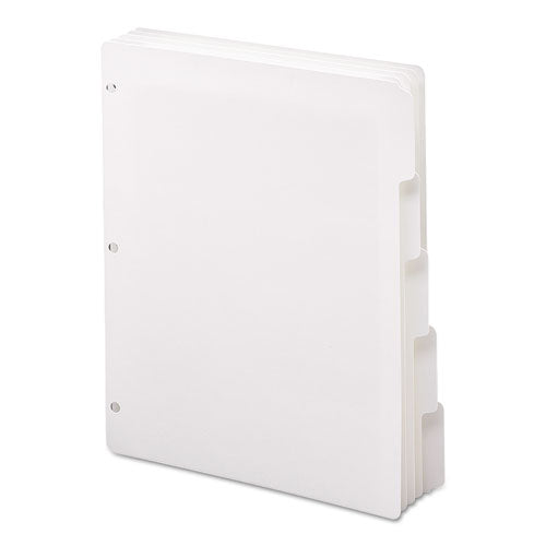 Three-ring Binder Index Divider, 5-tab, 11 X 8.5, White, 20 Sets