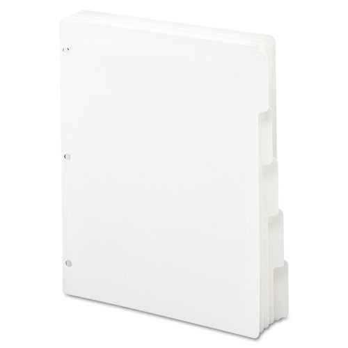 Three-ring Binder Index Divider, 5-tab, 11 X 8.5, White, 20 Sets