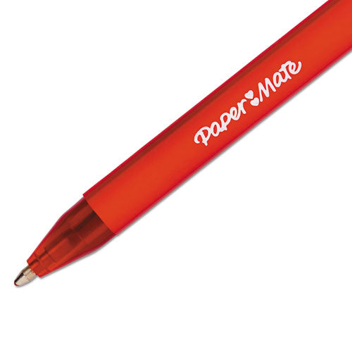 Comfortmate Ultra Ballpoint Pen, Retractable, Medium 1 Mm, Red Ink, Red Barrel, Dozen