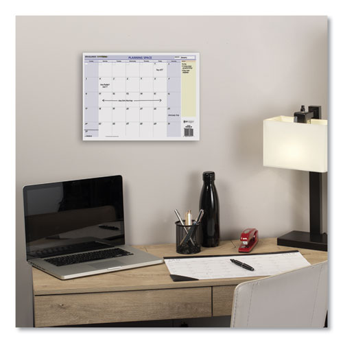 Quicknotes Mini Erasable Wall Planner, 16 X 12, White/blue/yellow Sheets, 12-month (jan To Dec): 2023