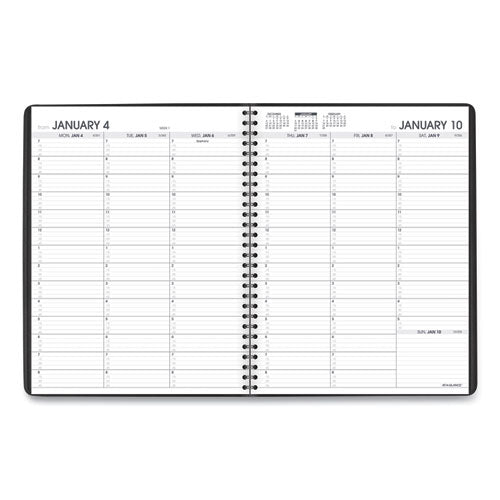 Weekly Appointment Book, 11 X 8.25, Black Cover, 13-month (jan To Jan): 2023 To 2024