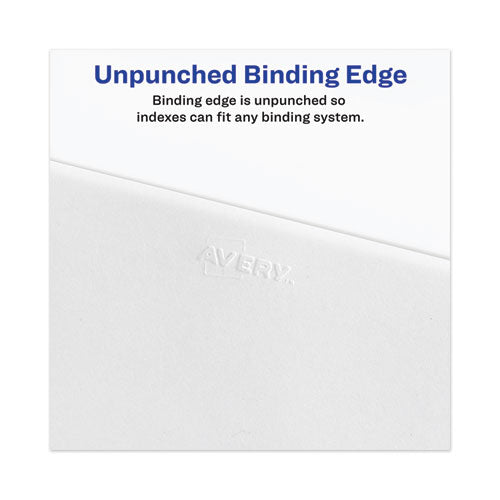Avery-style Preprinted Legal Bottom Tab Dividers, 26-tab, Exhibit Y, 11 X 8.5, White, 25/pack