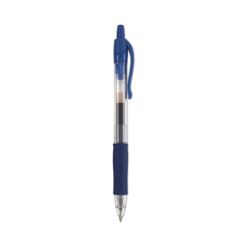 G2 Premium Gel Pen, Retractable, Fine 0.7 Mm, Blue Ink, Smoke Barrel, 12/pack