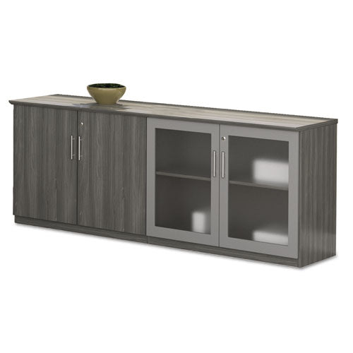 Medina Series Low Wall Cabinet With Doors, 72w X 20d X 29.5h, Gray Steel, Box1