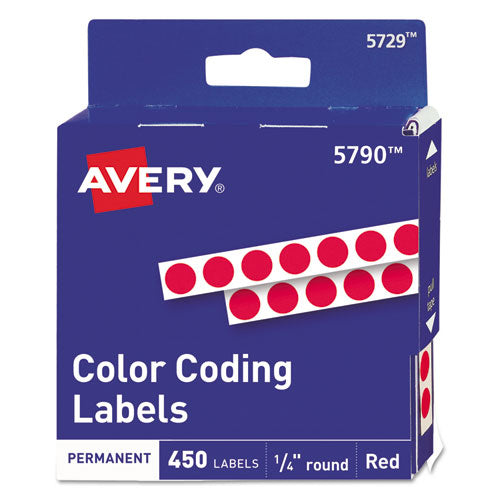 Handwrite-only Permanent Self-adhesive Round Color-coding Labels In Dispensers, 0.25" Dia, Dark Blue, 450/roll, (5793)