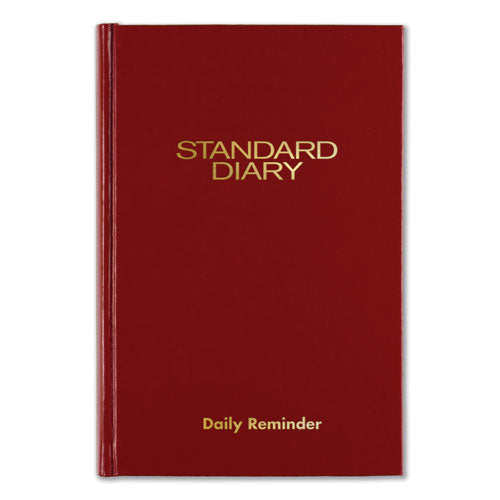 Standard Diary Daily Reminder Book, 2023 Edition, Medium/college Rule, Red Cover, (201) 7.5 X 5.13 Sheets