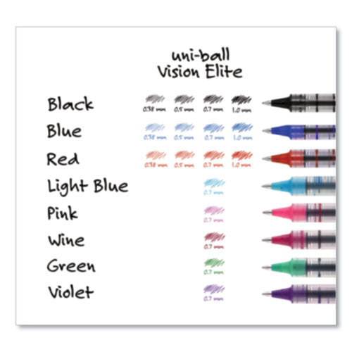 Vision Roller Ball Pen, Stick, Fine 0.7 Mm, Black Ink, Silver Barrel, 36/pack