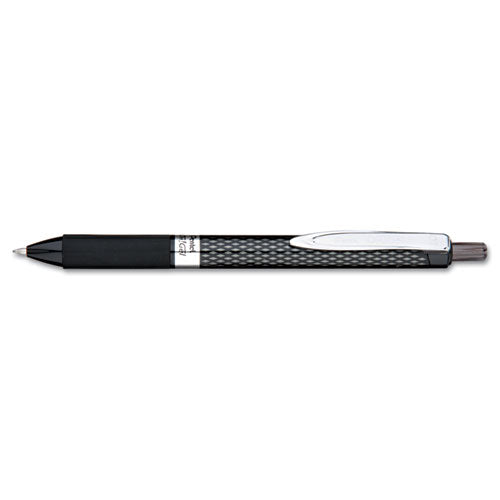 Oh! Gel Pen, Retractable, Medium 0.7 Mm, Black Ink, Black Barrel, Dozen