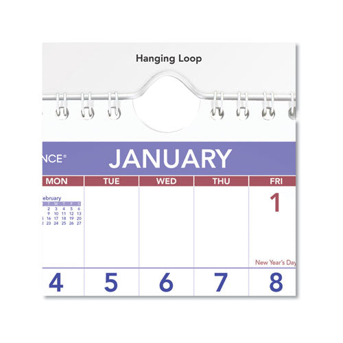 Mini Monthly Wall Calendar With Fold-out Easel, 7 X 8, White Sheets, 12-month (jan To Dec): 2023