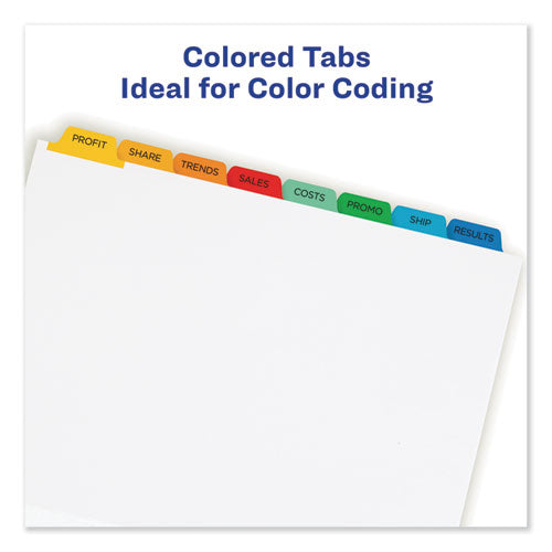 Print And Apply Index Maker Clear Label Dividers, 8-tab, Color Tabs, 11 X 8.5, White, Traditional Color Tabs, 25 Sets