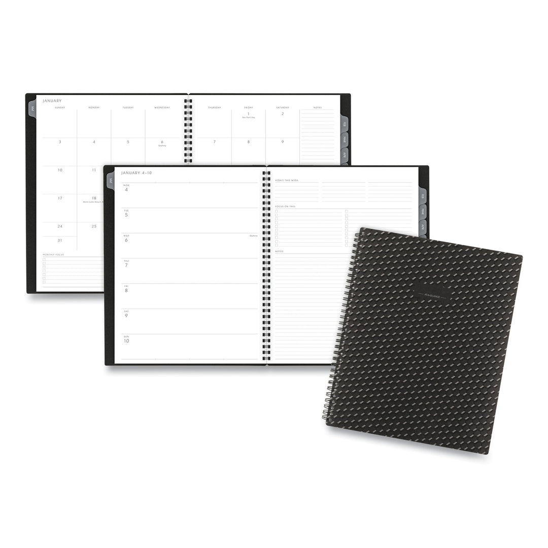 Elevation Poly Weekly/monthly Planner, 11 X 8.5, Black Cover, 12-month (jan To Dec): 2023