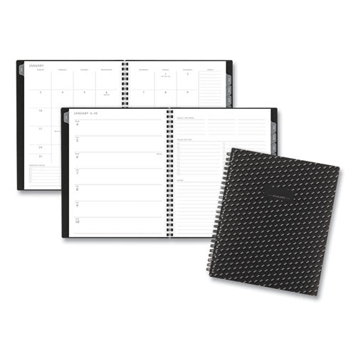 Elevation Poly Weekly/monthly Planner, 11 X 8.5, Black Cover, 12-month (jan To Dec): 2023